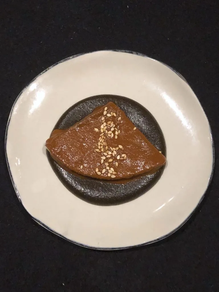 Mole madre enmolada on a white plate