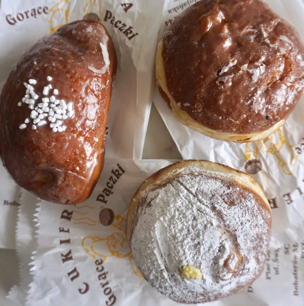 Three different paczki