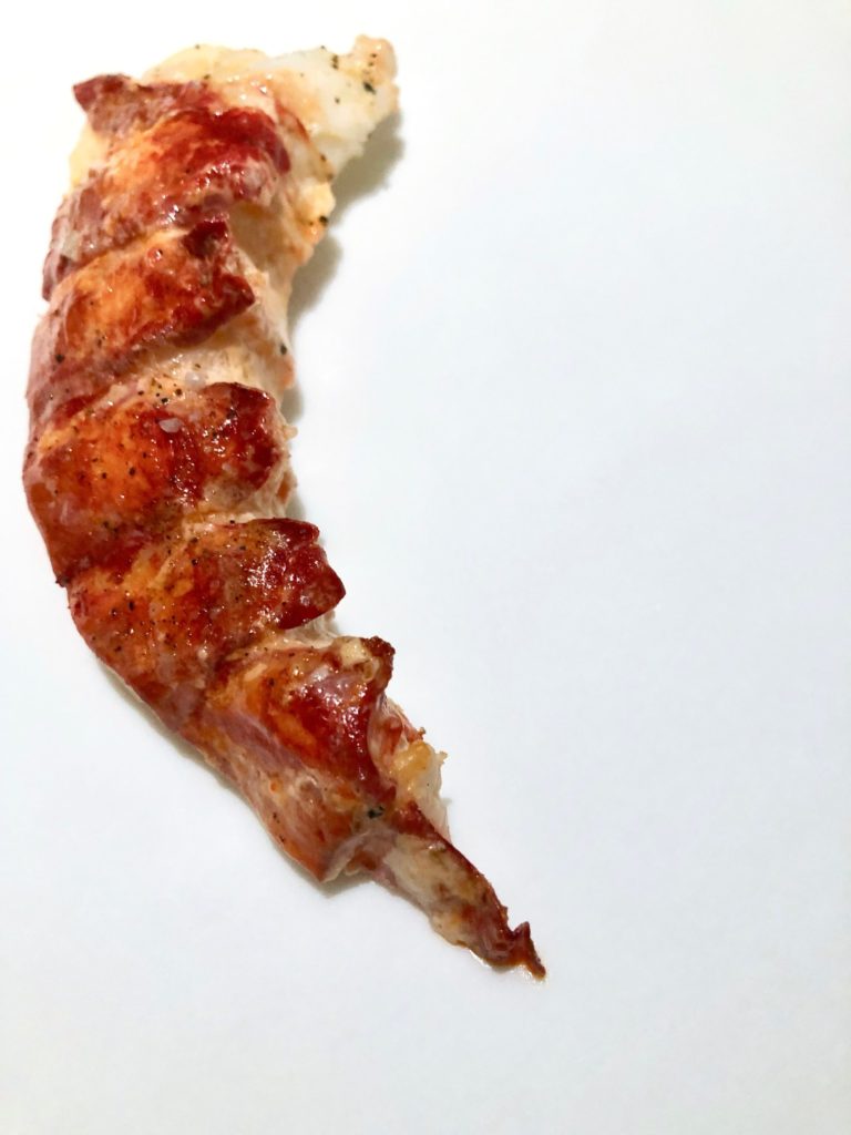 Lobster tail on a white background
