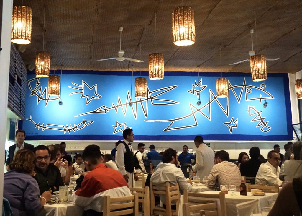 Inside of Contramar - a Gabriela Cámara restaurant