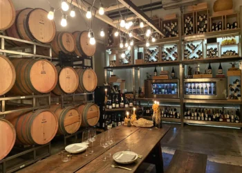 Inside tasting room of Antica Terra Winery